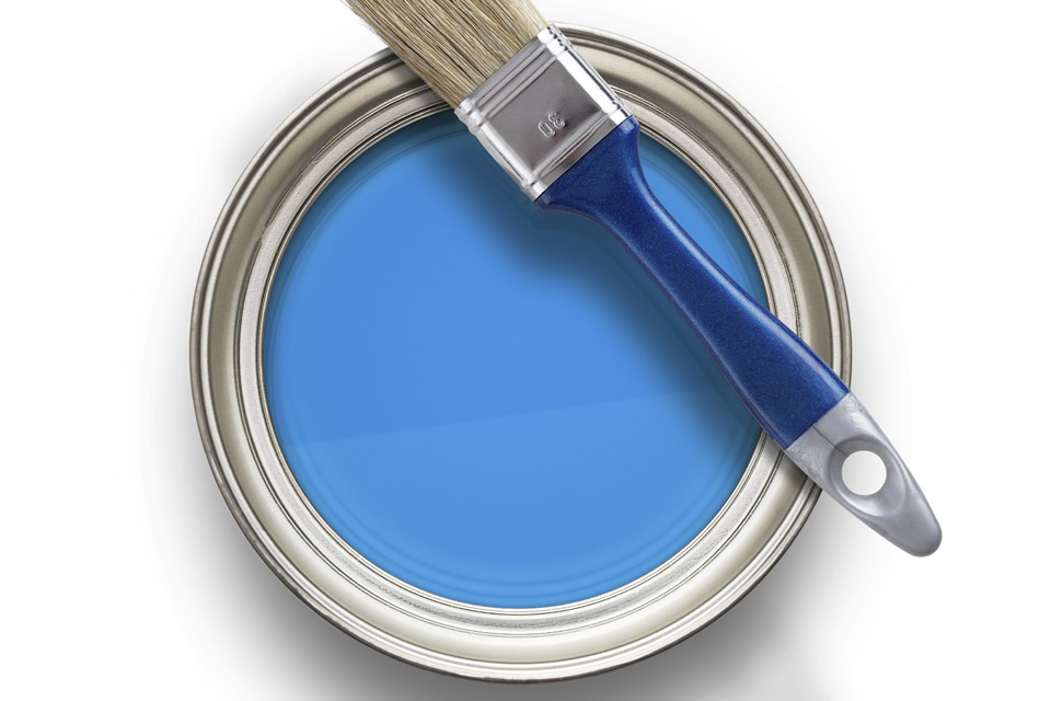 Blue Paint Can