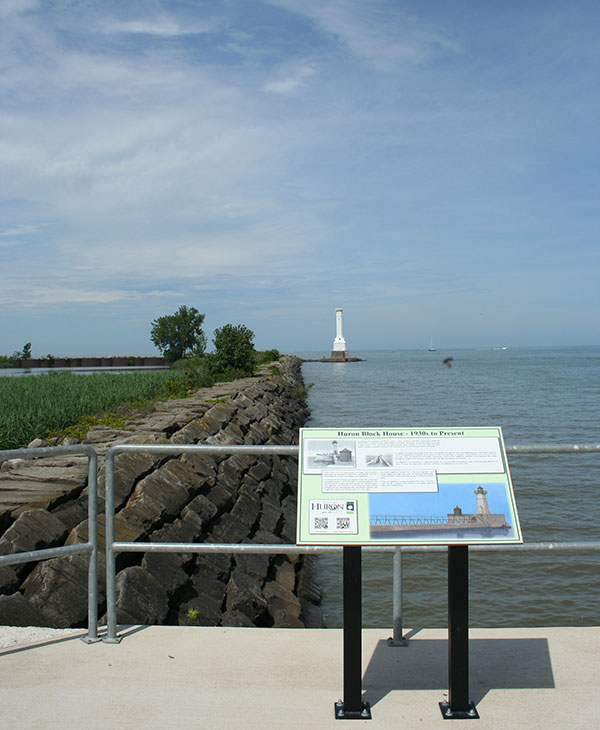 Huron Lighthouse in the distance