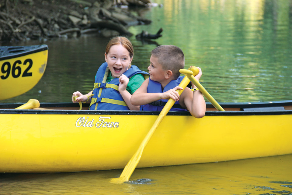 Kids Canoeing