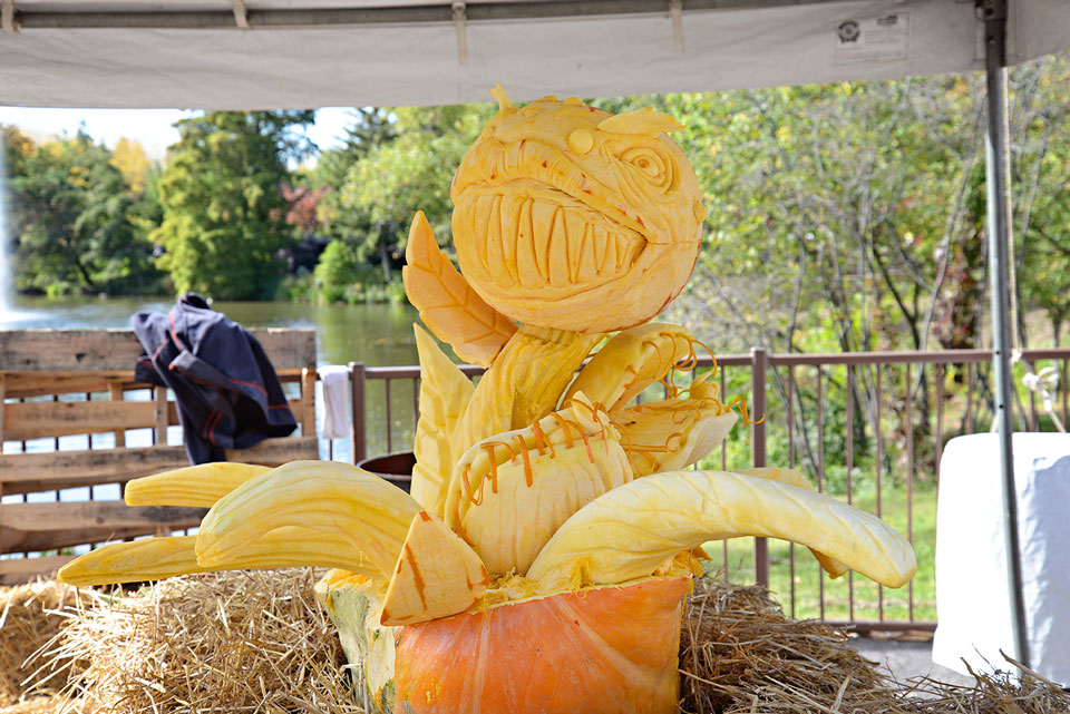 One of Jonathon Michael's pumpkin sculptures One of Jonathon Michael's pumpkin sculptures