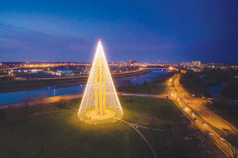 See the Carillon Tree of Light in Dayton