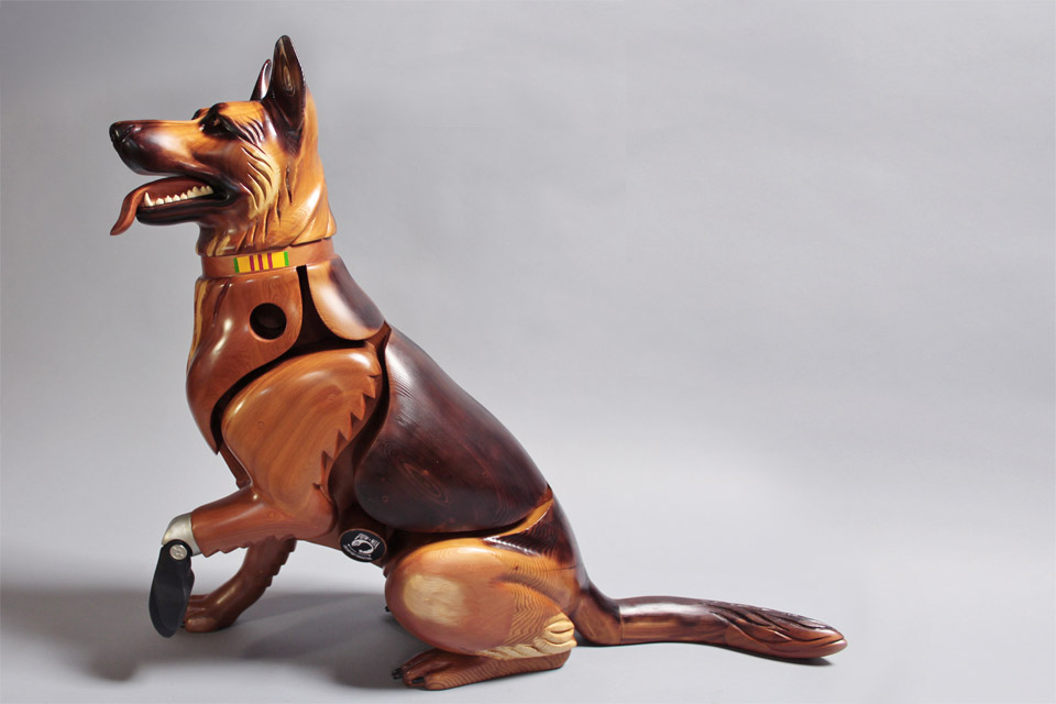 James Mellick dog scuplture