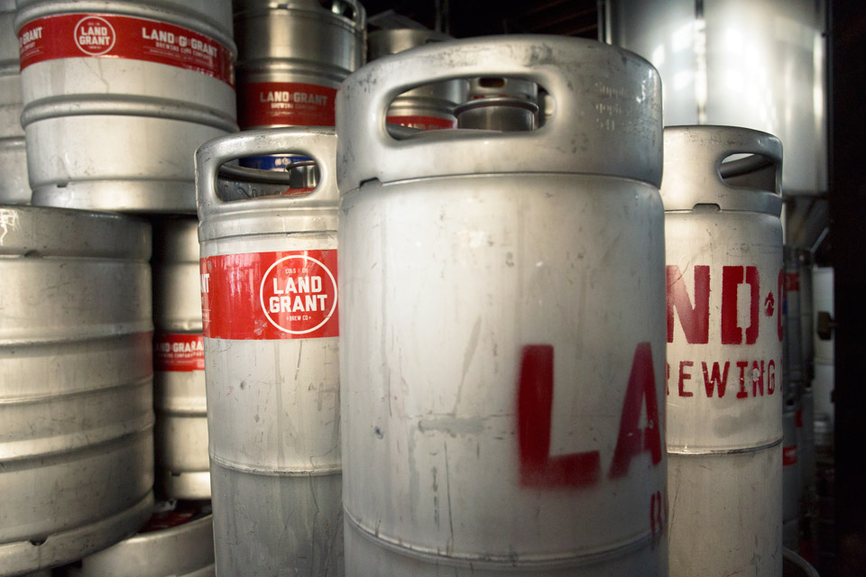BEER-brewery-list-opener Land Grant Brewery kegs