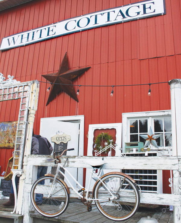 The outside of White Cottage barn