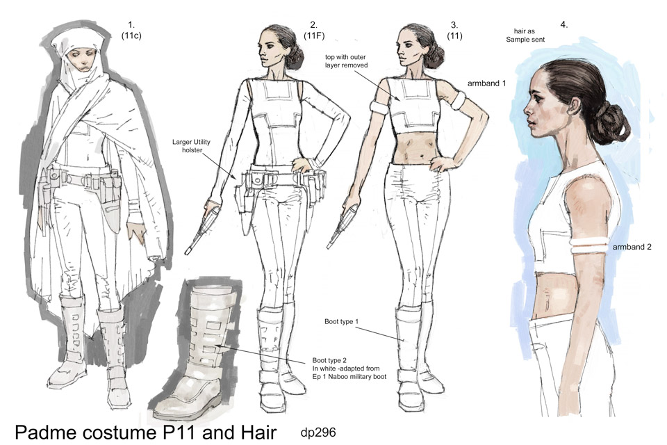 Padme Amidala wardrobe sketch