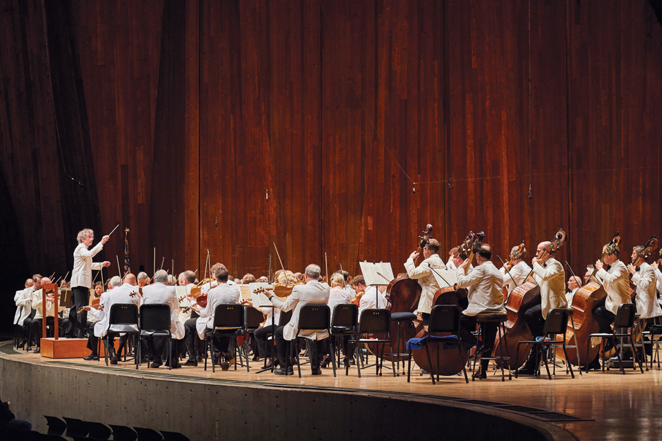 Cleveland Orchestra on stage