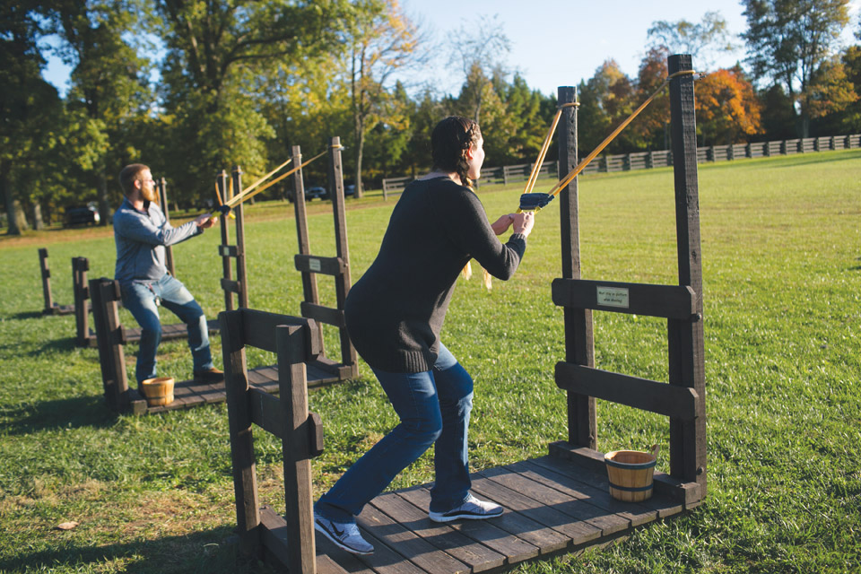 Pumpkin slingshot at Bonnybrook Farms