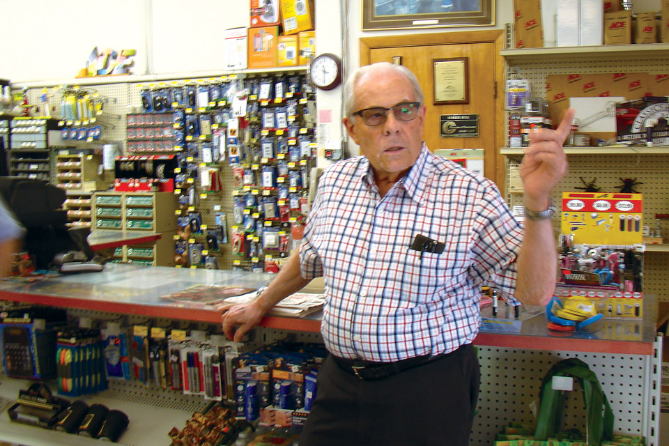 Floyd Craft at his Bowling Green hardware store