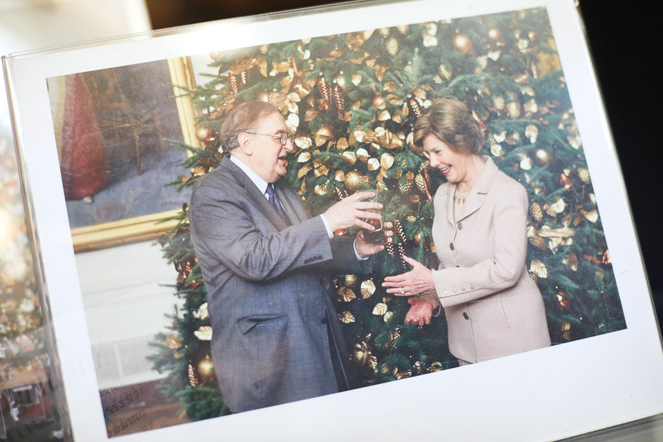 Bill Hixson with first lady Laura Bush