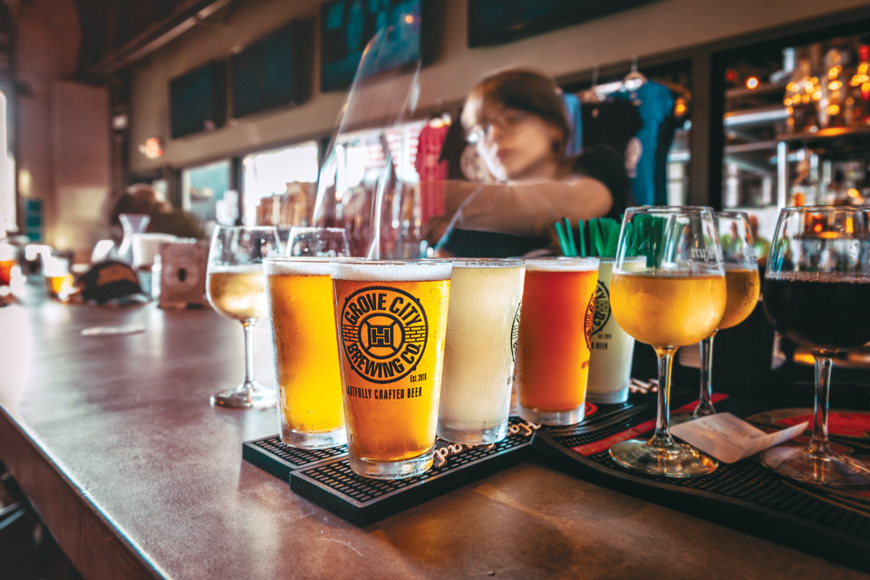 Interior of Plum Run Winery and Grove City Brewing Co. 