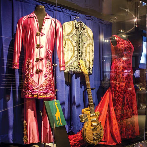Wardrobe and instruments from late-night TV shows