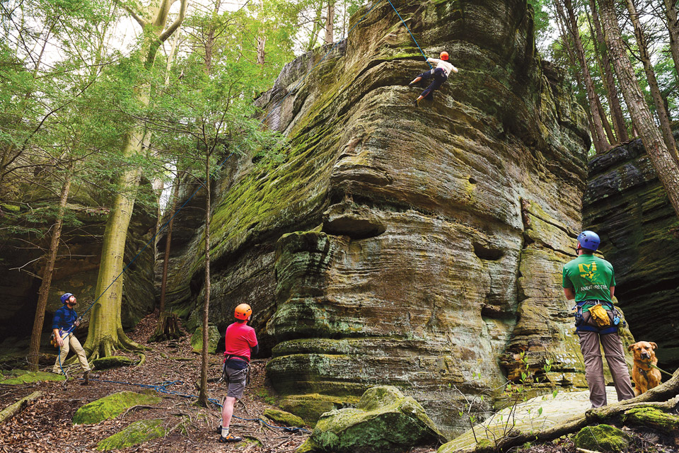 Rock Climbing in Hocking State Forest (photo by Matt Shiffler)