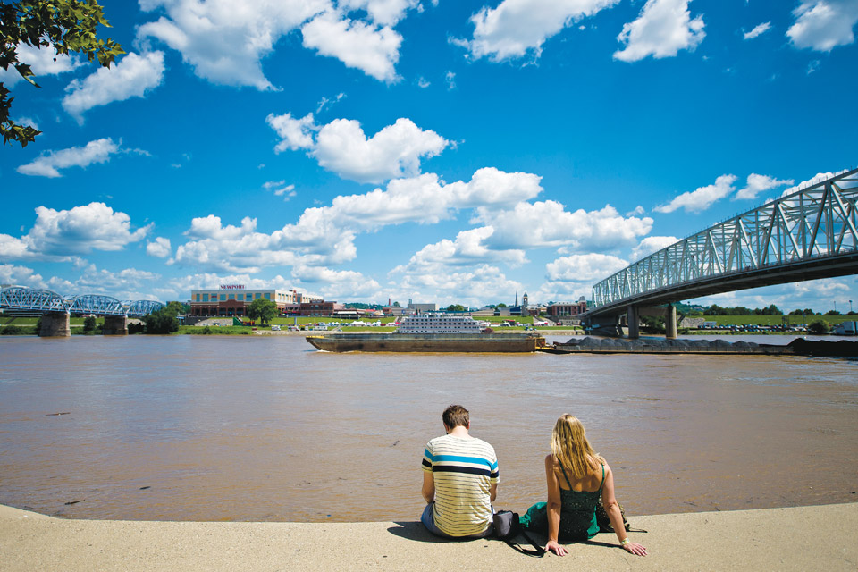 Cincinnati riverfront ( photo by Adam Birkan)