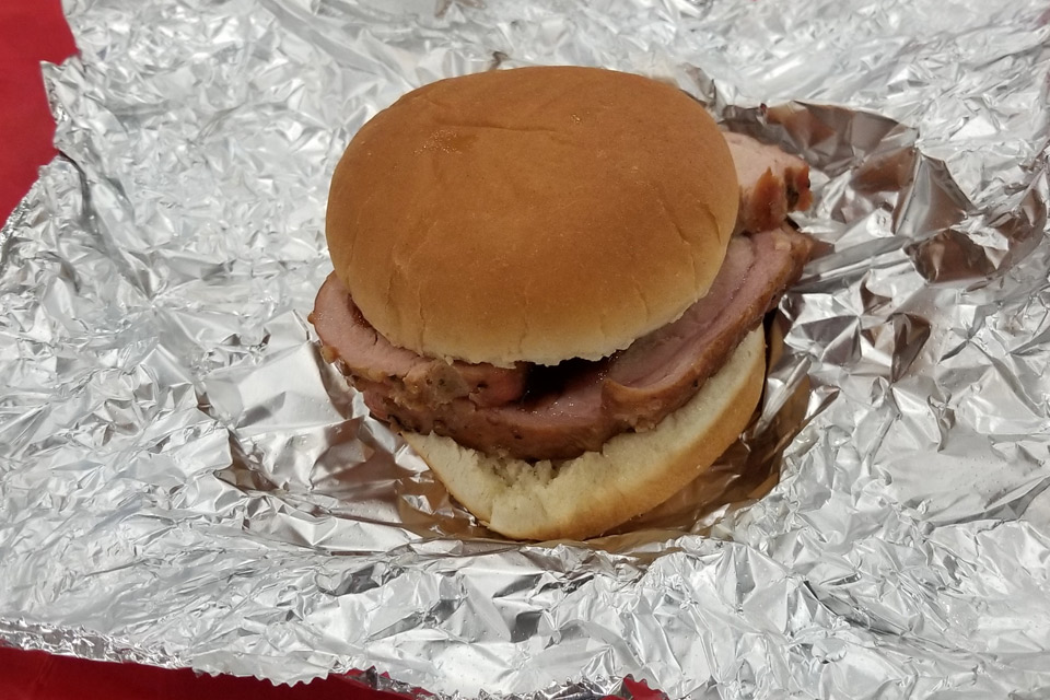 Taste of Ohio Cafe Pork Loin Sandwich (photo by Jim Vickers)