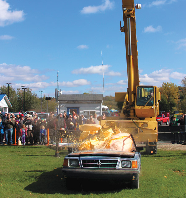 Michigan Benzie County Pumpkin Drop (photo courtesy of Benzie County)