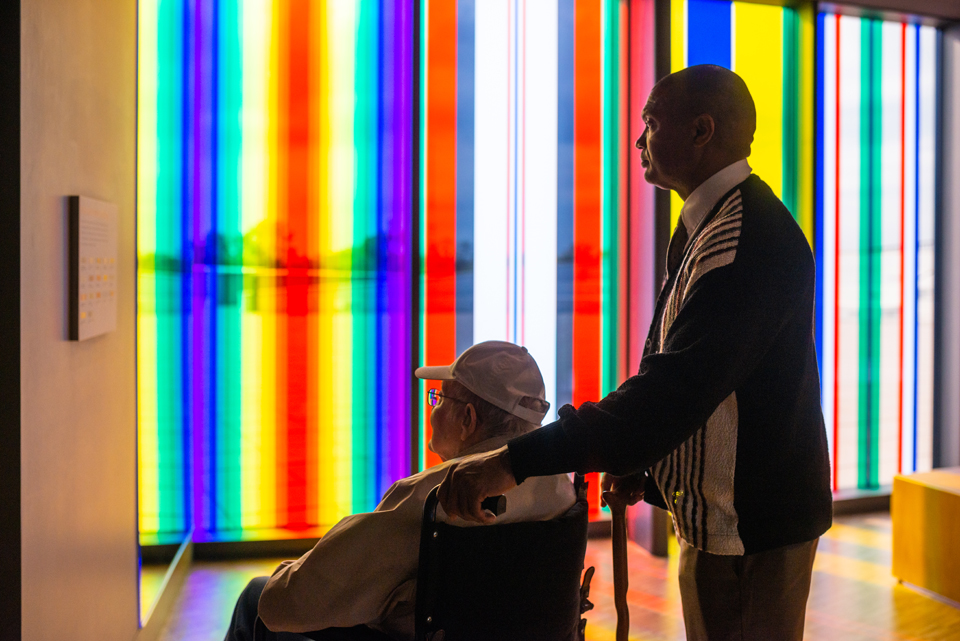 A veteran in the Remembrance Gallery