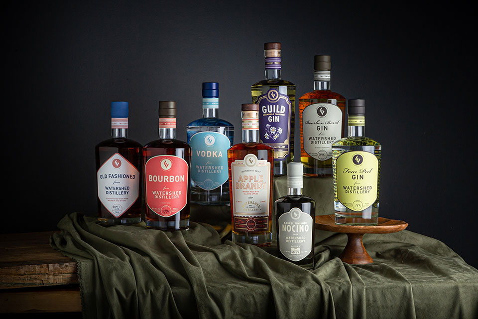 Watershed Distillery Spirits (photo courtesy of Watershed Distillery)