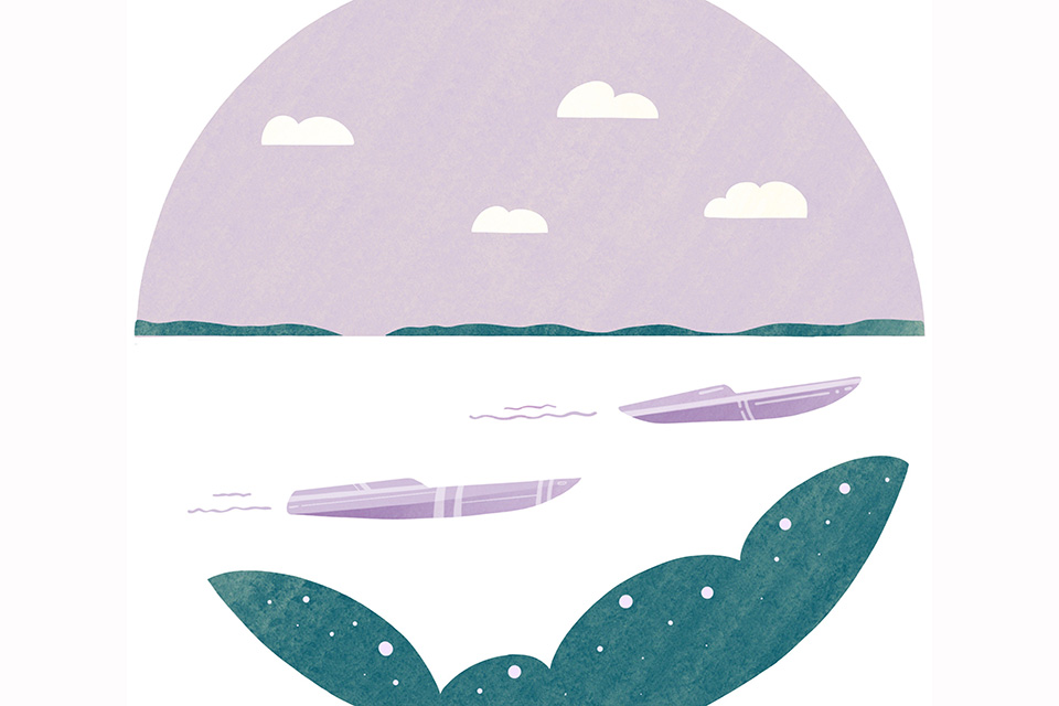 Power Boats On Lake Erie (illustration by Diana Bolton) Power Boats On Lake Erie (illustration by Diana Bolton)