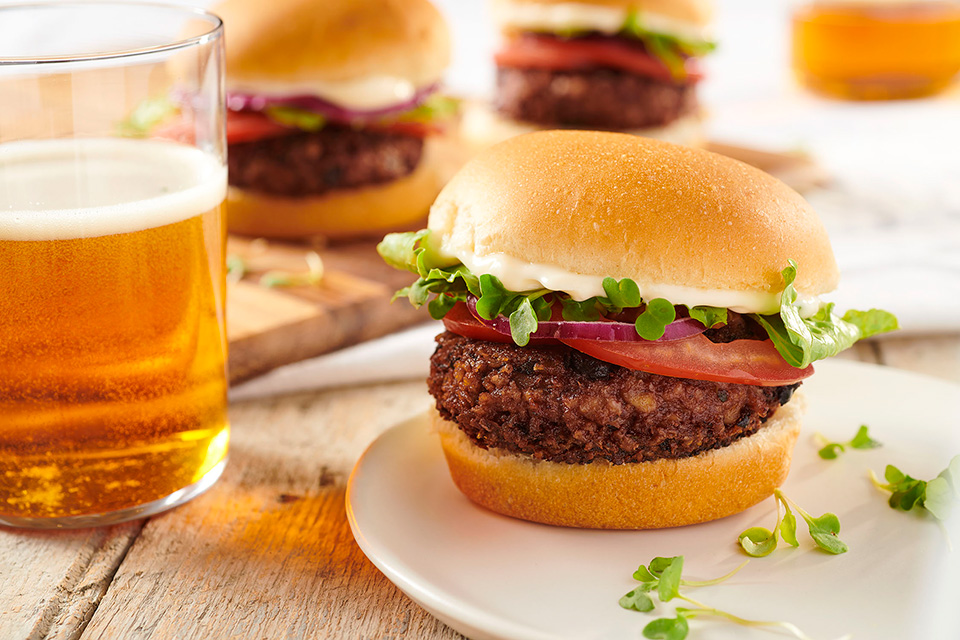 Black Bean Sliders (photo by Megann Galehouse, styling by Betty Karlslake)