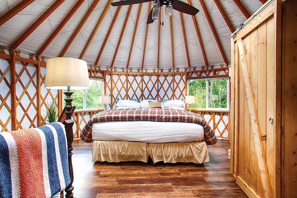 Yurt interior (courtesy of Inn & Spa at Cedar Falls) yurt-interior-courtesy-of-inn-and-spa-at-cedar-falls