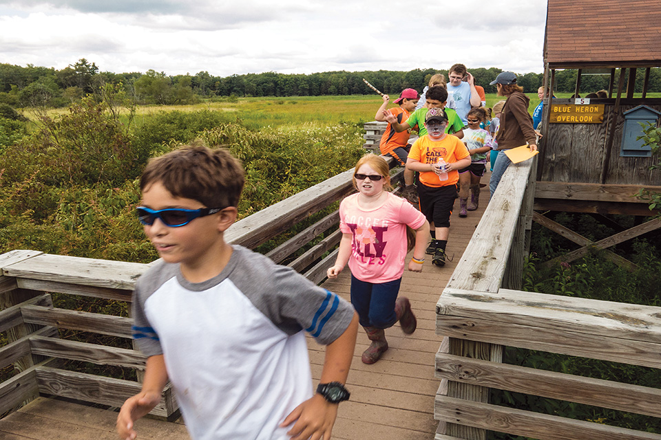 Audubon Nature Center children running (photo by Ed Bernik)