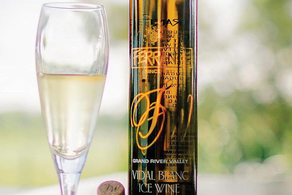 Ferrante Winery's Vidal Blanc (photo courtesy of Ferrante Winery)