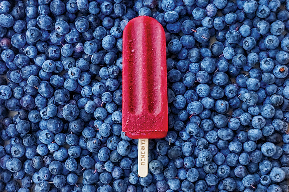 Blueberry lemonade popsicle (photo courtesy of Rime Time)