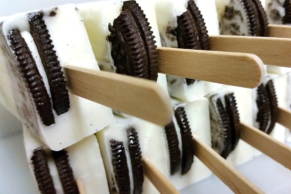 Cookies and cream popsicles (courtesy of Sweet P's Handcrafted Ice Pops)