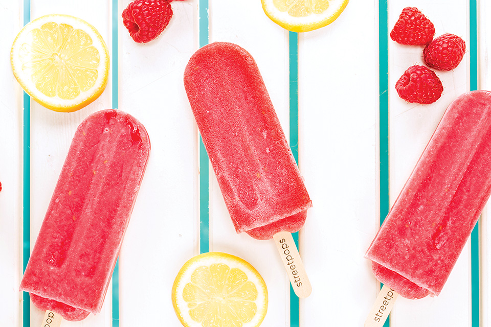 Raspberry lemonade popsicles (photo courtesy of Streetpops)