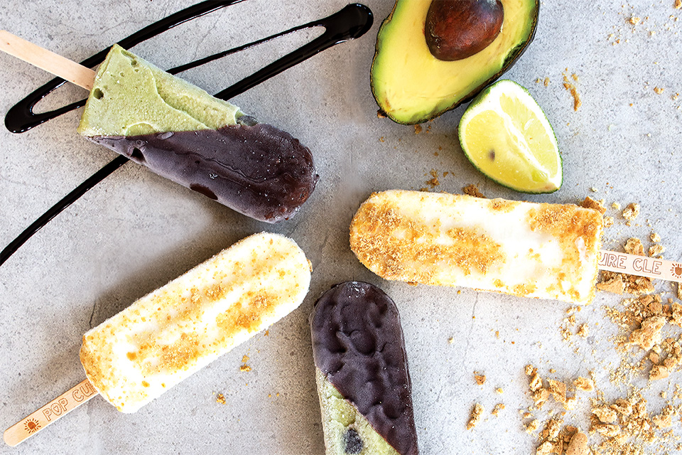 Avocado mint chip and key lime pie popsicles (photo by Stephanie Park)