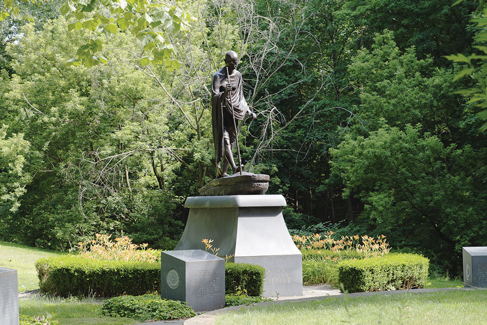 Gandhi statue at the Cleveland Cultural Gardens (photo by Rachael Jirousek)