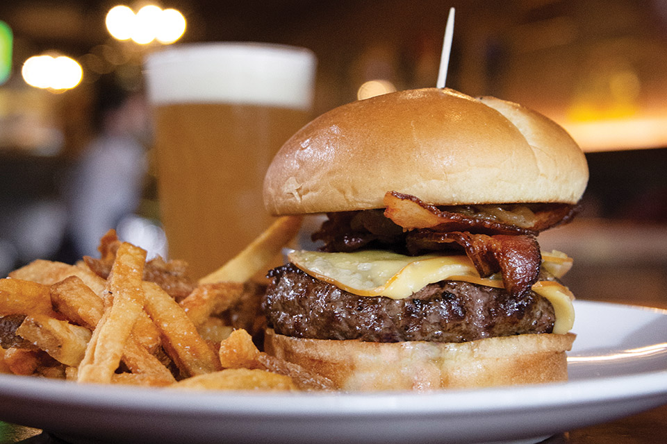 Burger and fries at The Galley (photo by Stephanie Park)