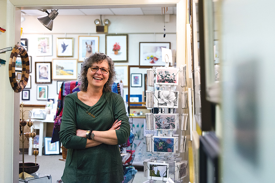 Melanie Gleaves Morrett of Village Artisans in Yellow Springs (photo by Stephanie Park) Melanie Gleaves Morrett of Village Artisans in Yellow Springs (photo by Stephanie Park)