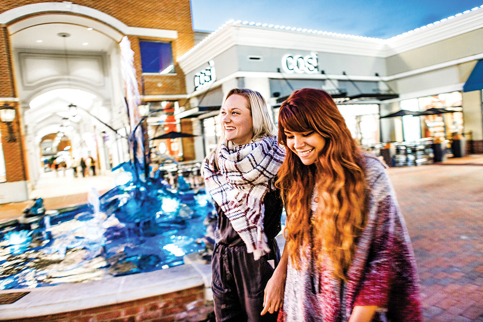 Women walking at Easton (photo courtesy of Experience Columbus)