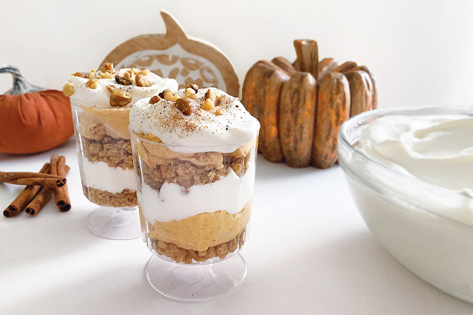 Creamy pumpkin trifle dessert (photo by Rachael Jirousek)