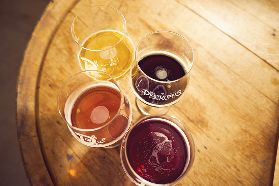 Pretentious Barrel House's sour beers (photo by Sam Kendall)