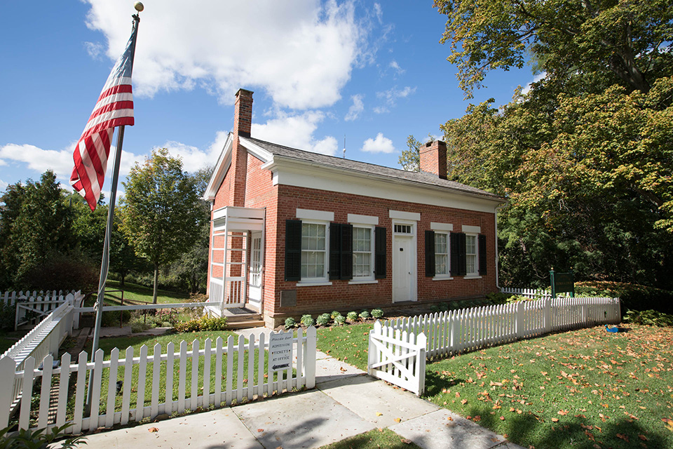 The former Edison family home at the Thomas Edison Birthplace Museum