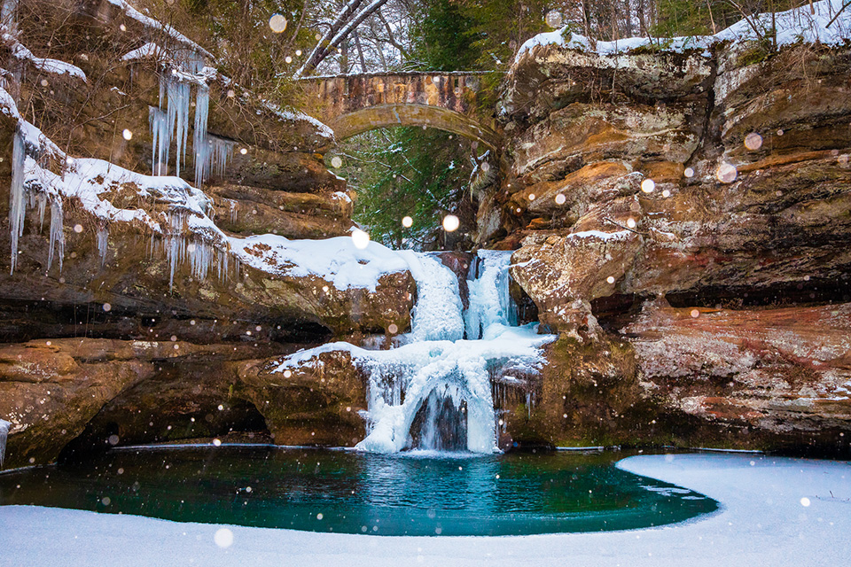 Frozen Upper Falls at Old Man's Cave (photo by Gabe Leidy)