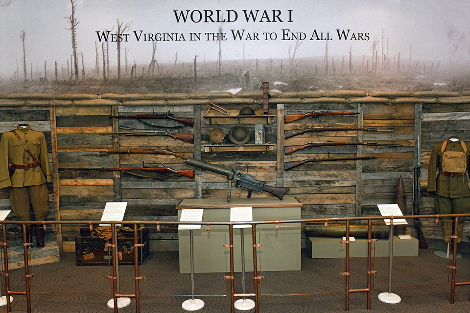 World War I exhibit at West Virginia Culture Center and State Museum (photo courtesy of West Virginia Department of Arts, Culture & History)