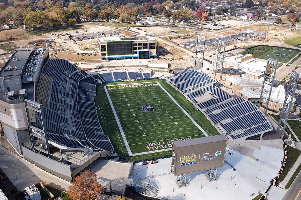 Tom Benson Hall of Fame Stadium in Canton (photo courtesy of Pro Football Hall of Fame)