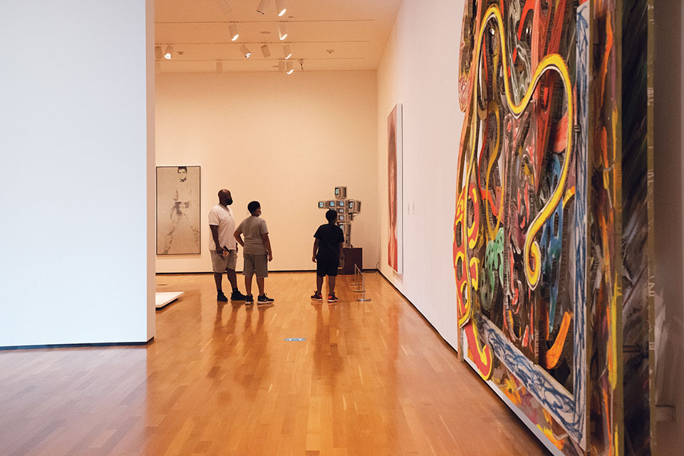 Visitors in a gallery at the Akron Art Museum (photo by Rachael Jirousek)