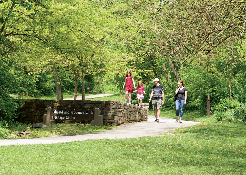 People walking at Side Cut Metropark (photo courtesy of Metroparks Toledo)