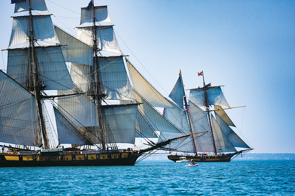 Tall Ships festival on Lake Erie (photo courtesy of Downtown Cleveland Alliance)