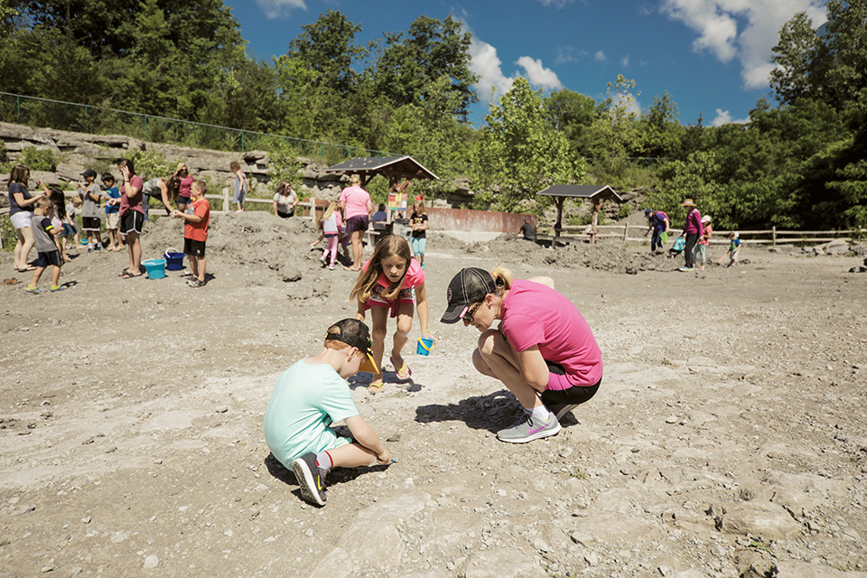 Children playing at Fossil Park (photo courtesy of Olander Park System)