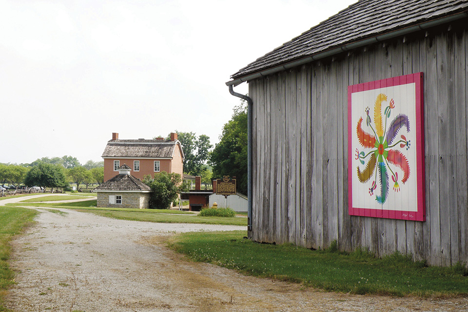 Miami County “Princess Feather” barn quilt (photo courtesy of Miami County Convention and Visitors Bureau)