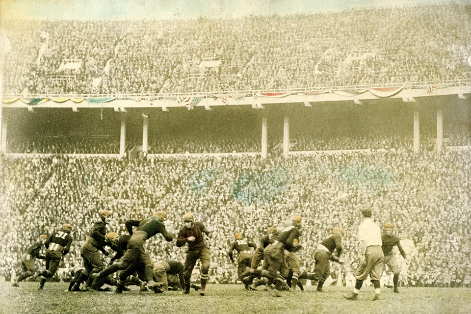 Ohio State Buckeyes playing University of Michigan Wolverines (photo courtesy of the Ohio State University archives)