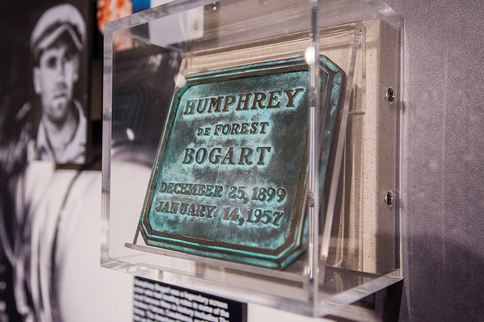 Humphrey Bogart marker in collection at the Famous Endings Museum in Dover (photo by Ken Blaze)