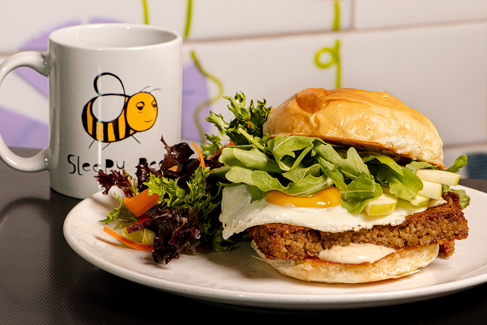 Sleepy Bee Cafe’s Queen City Bee sandwich (photo by Hailey Bollinger)