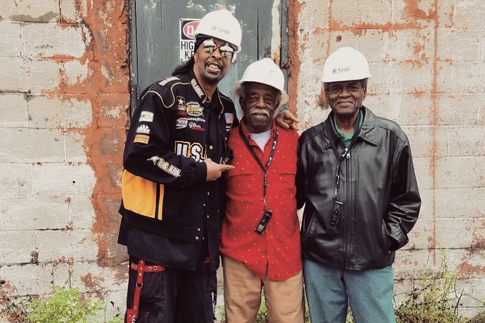 King Records alumni Bootsy Collins, Philip Paul and Otis Williams (photo courtesy of King Records Legacy Foundation)