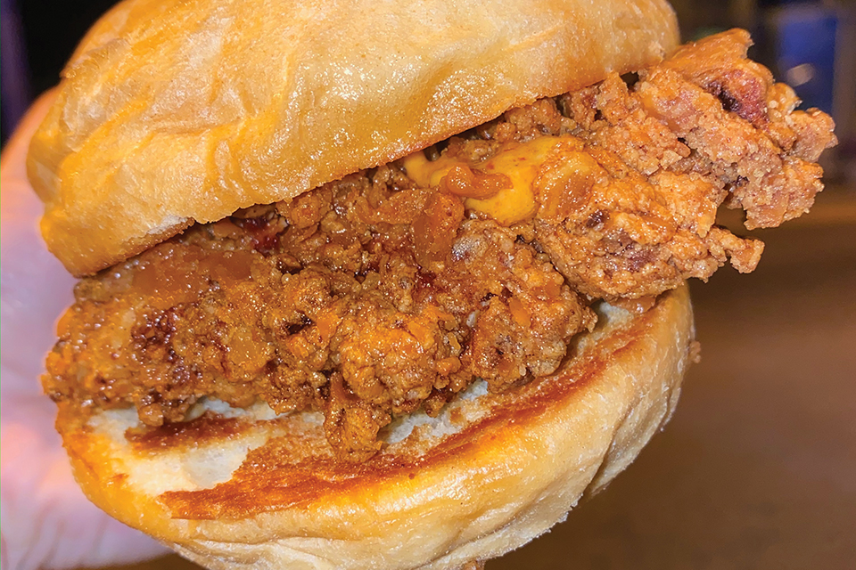 Chicken sandwich from Fire Chicken Sandwiches in Ashtabula (photo by Bel.Eat.Land.)